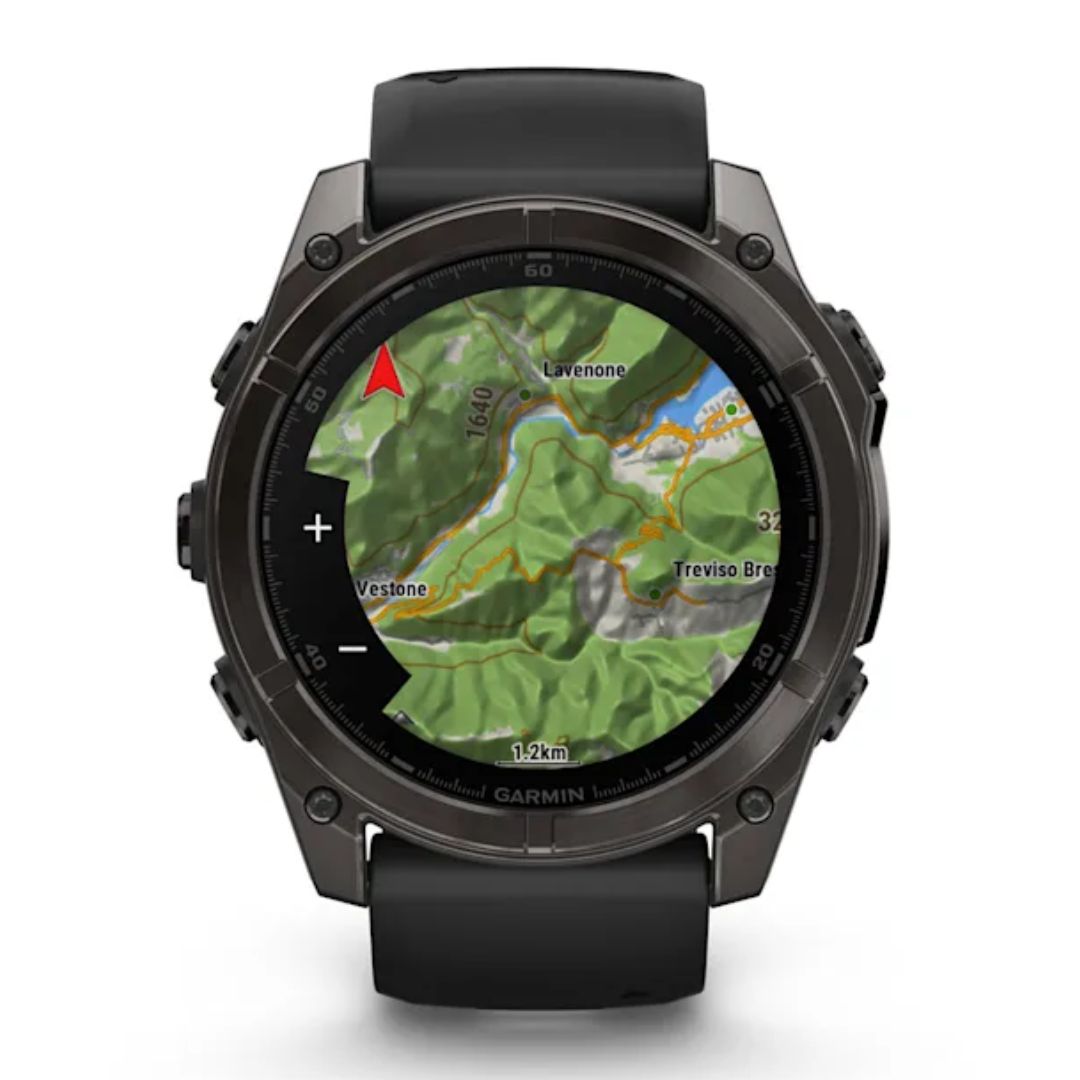Garmin Fenix 8, 51 mm Amoled Sapphire, hiilenharmaa titaani ja musta, älykello 010-02905-21