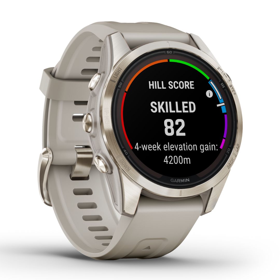 Garmin Fenix 7S Pro Sapphire Solar, kullansävy ja hiekanvärinen ranneke, multisport-GPS-älykello 010-02776-15