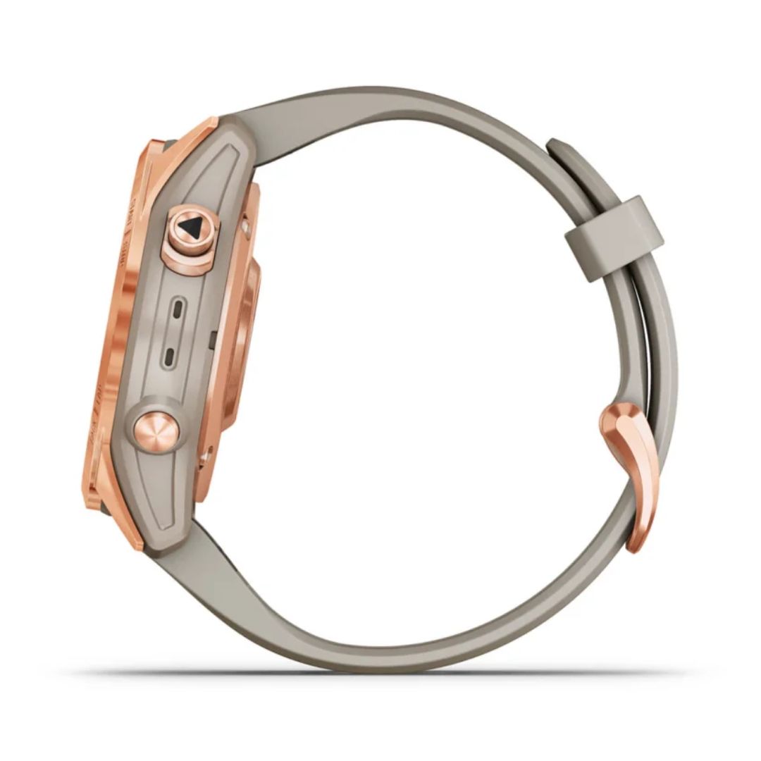 Garmin Fenix 7S Solar, ruusukulta ja vaalean hiekan värinen ranneke 010-02539-11
