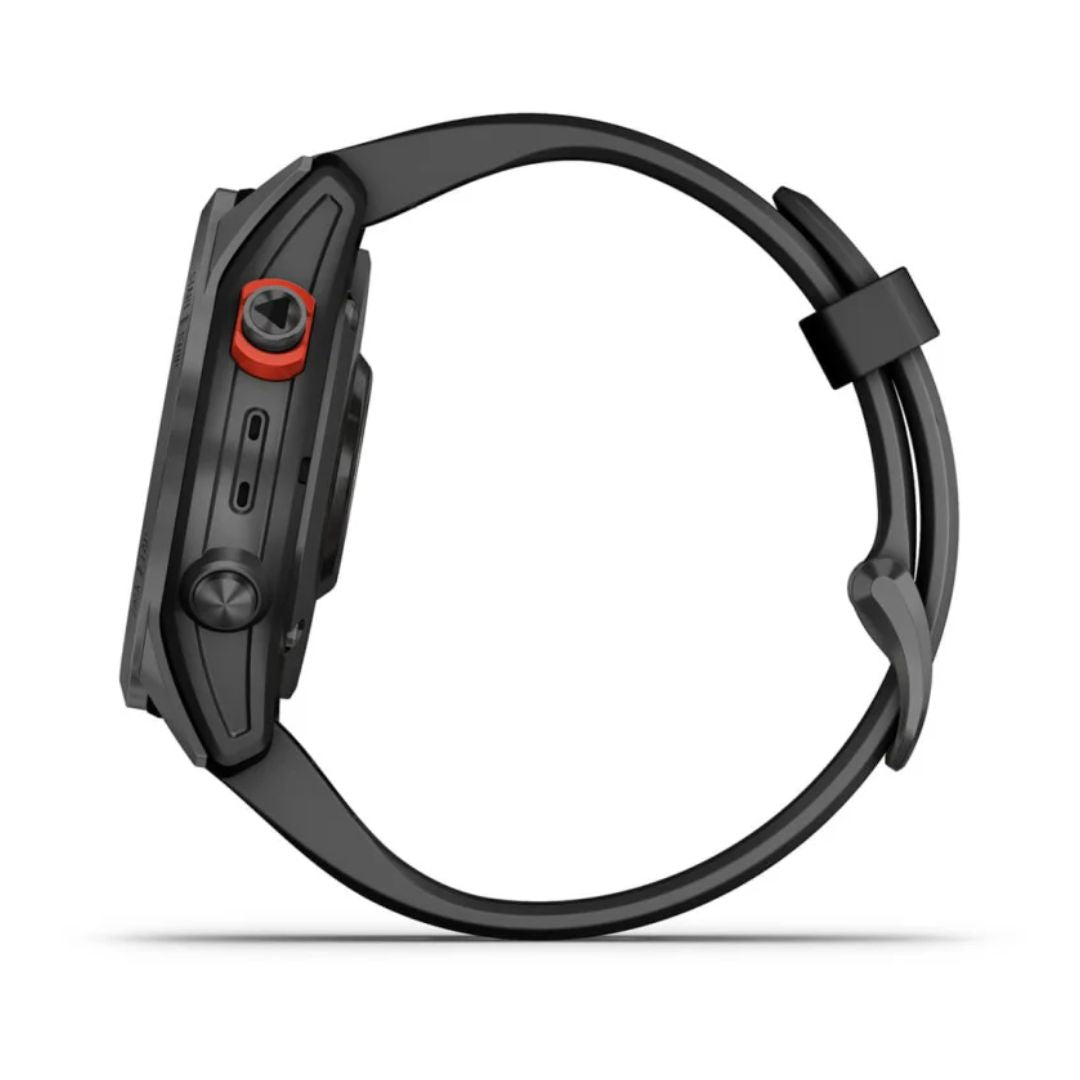 Garmin Fenix 7S Solar, tummanharmaa ja musta ranneke 010-02539-13
