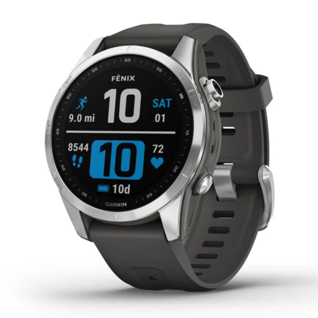 Garmin Fenix 7S Silver and Graphite Grey Band Multisport GPS Smart