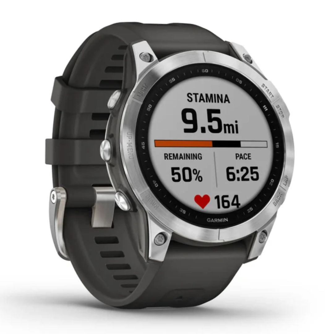 Garmin Fenix 7, hopea ja grafiitinharmaa ranneke 010-02540-01