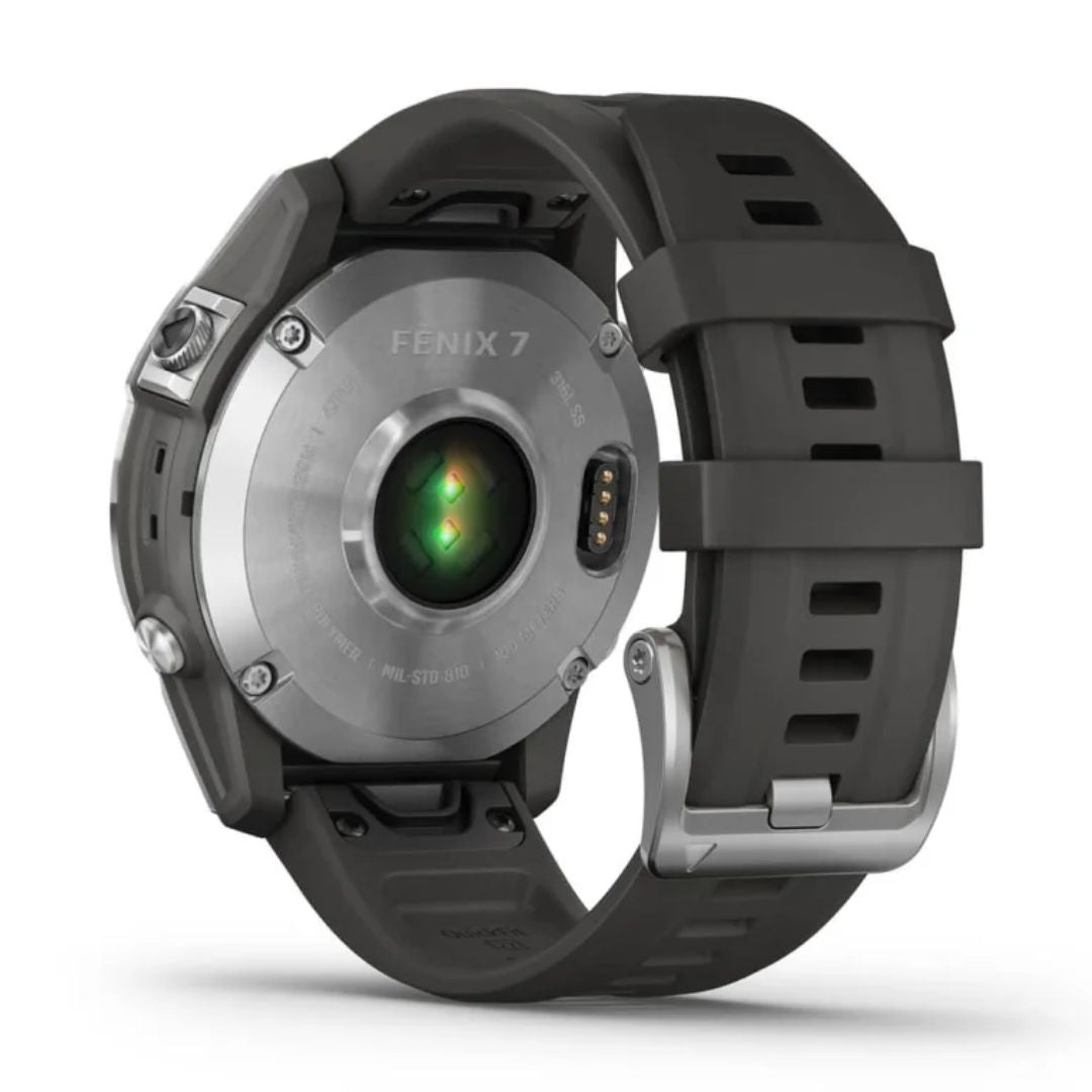 Garmin Fenix 7, hopea ja grafiitinharmaa ranneke 010-02540-01