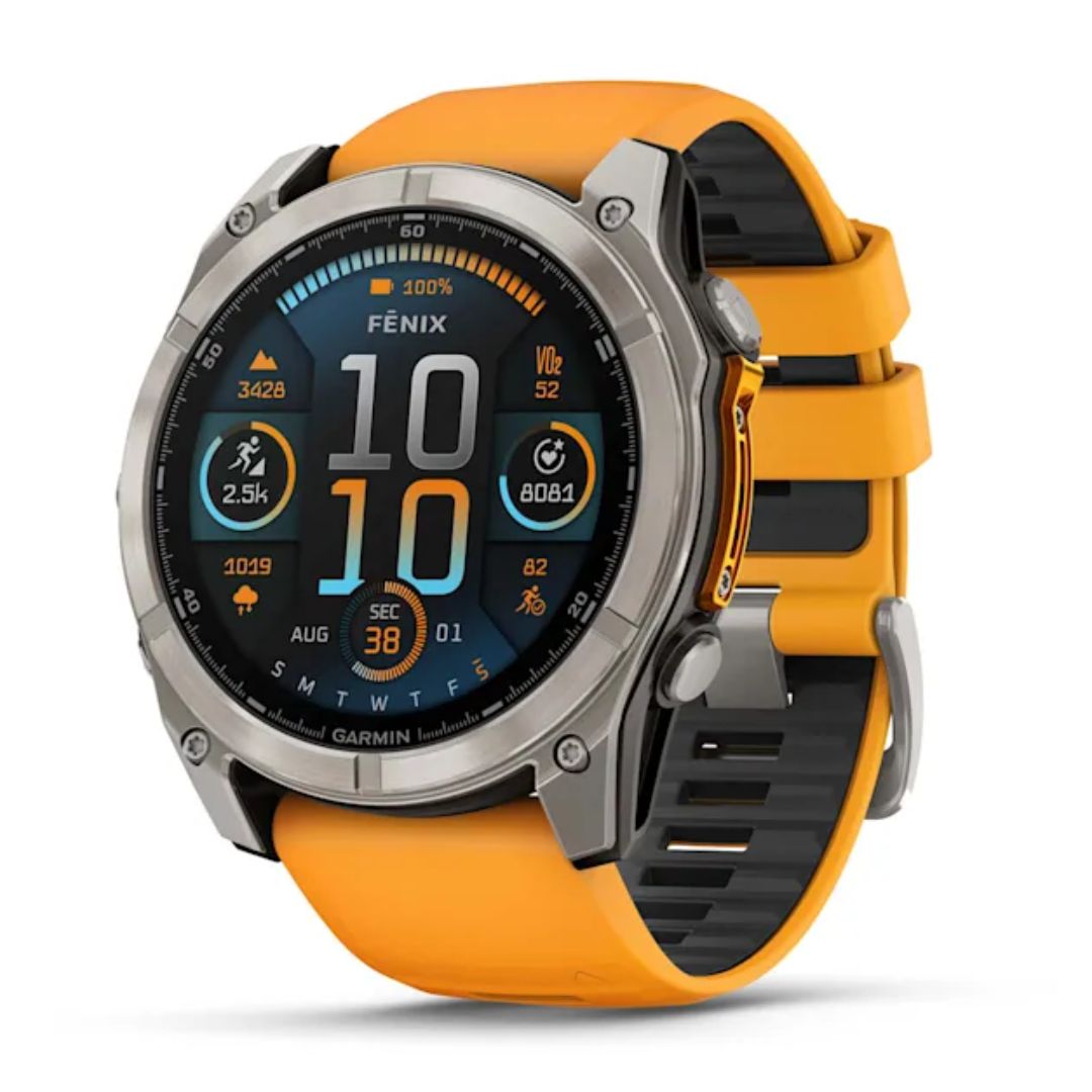 Garmin Fenix 8, 51mm Amoled Sapphire, Titanium and Orange, Smartwatc