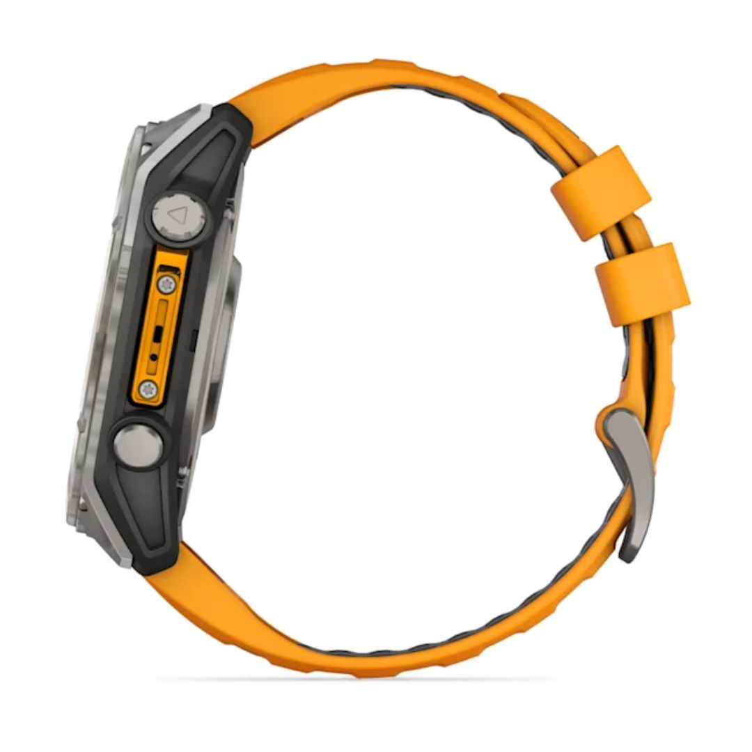 Garmin Fenix 8, 51mm Amoled Sapphire, titaani ja oranssi, älykello 010-02905-11
