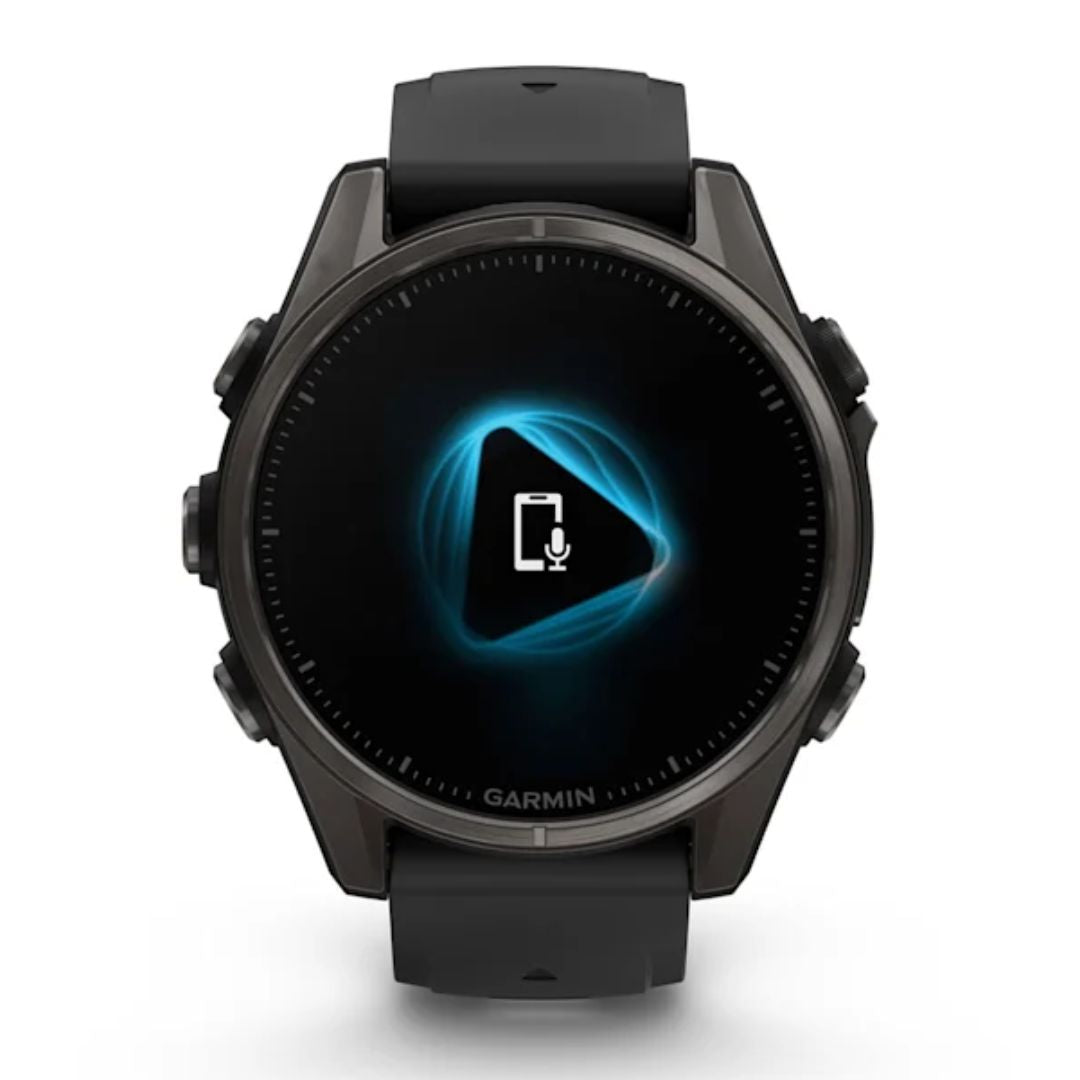 Garmin Fenix 8, 43 mm, Sapphire Amoled, hiilenharmaa titaani ja musta, älykello 010-02903-21