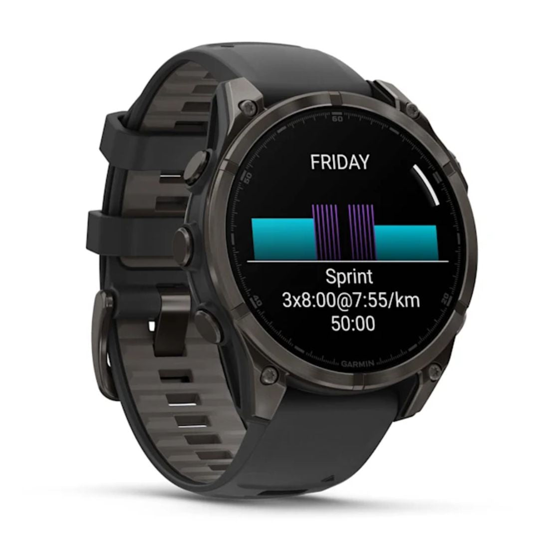 Garmin Fenix 8, 47 mm, Amoled Sapphire, hiilenharmaa titaani ja musta, älykello 010-02904-21