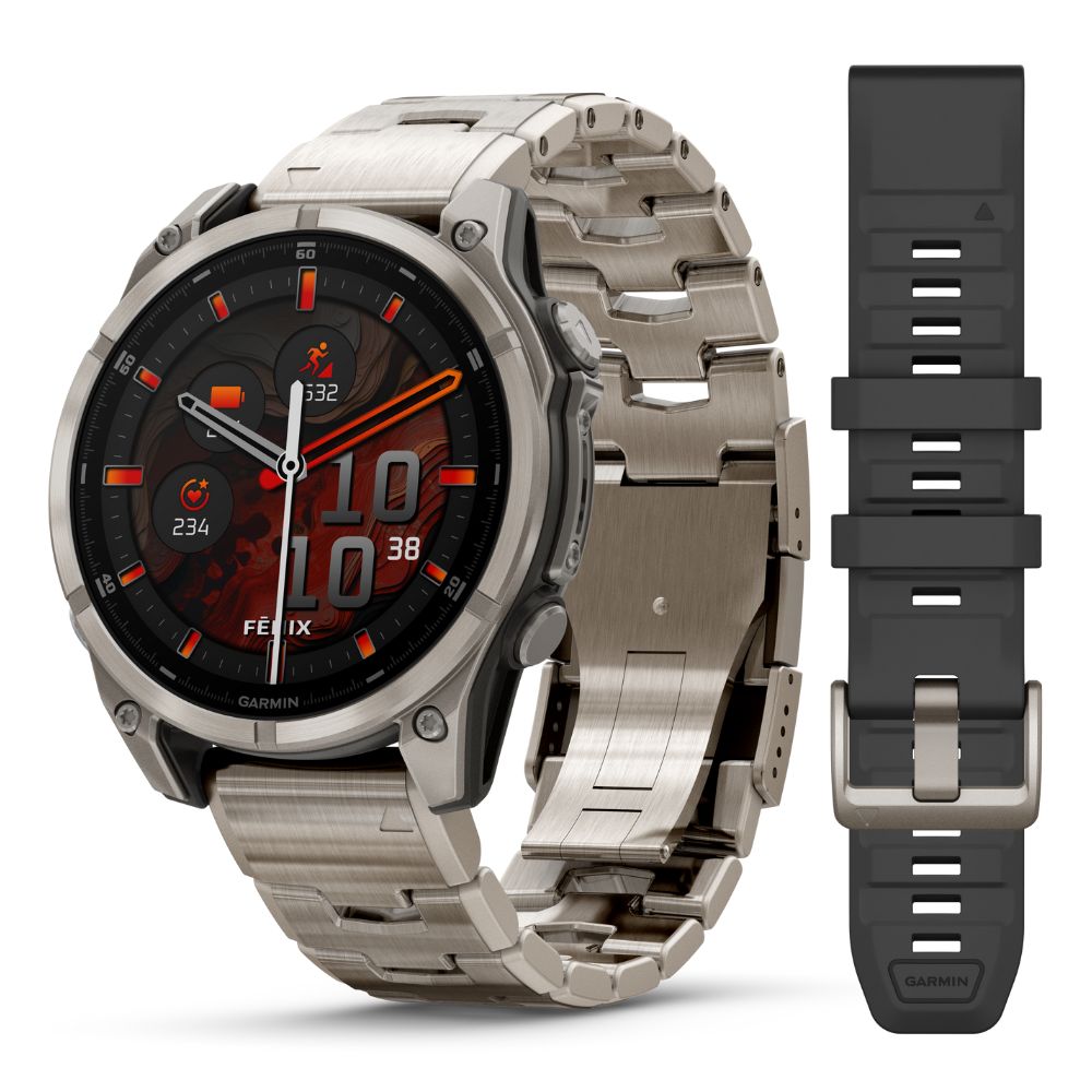 Garmin Fenix 8, 47mm Amoled Sapphire, titaani, älykello 010-02904-40