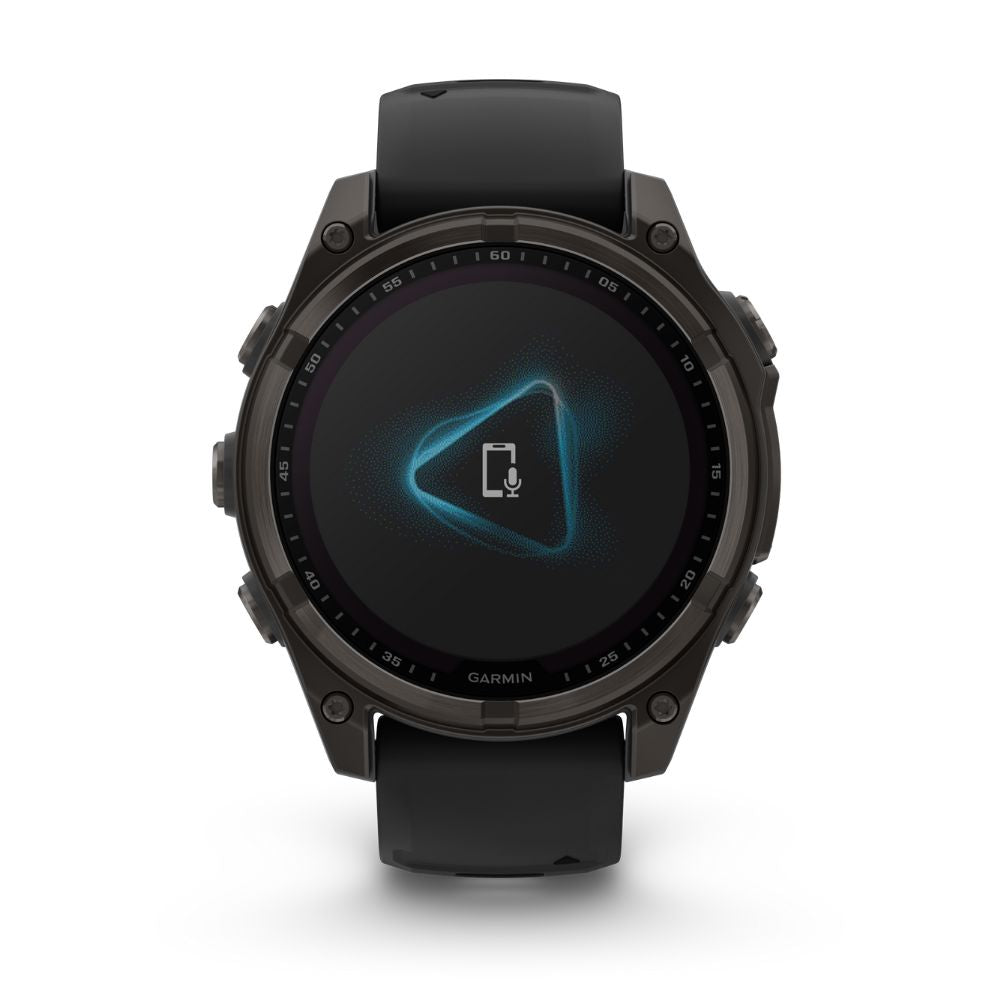 Garmin Fenix 8, 47mm Sapphire Solar, hiilenharmaa titaani ja musta, älykello 010-02906-11