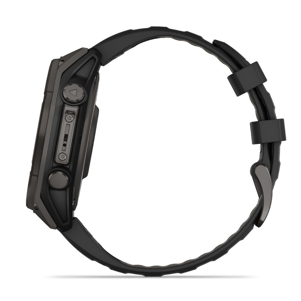 Garmin Fenix 8, 47mm Sapphire Solar, hiilenharmaa titaani ja musta, älykello 010-02906-11