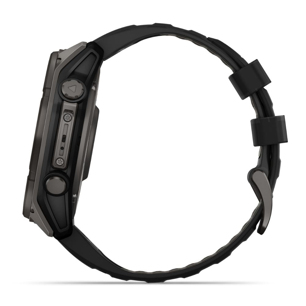Garmin Fenix 8, 51mm Sapphire Solar, hiilenharmaa titaani ja musta, älykello 010-02907-11