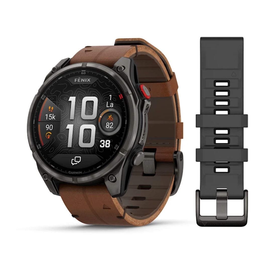 Garmin Fenix ​​8 Pro LTE, 47mm Amoled Sapphire, Titanium and Brown Lea