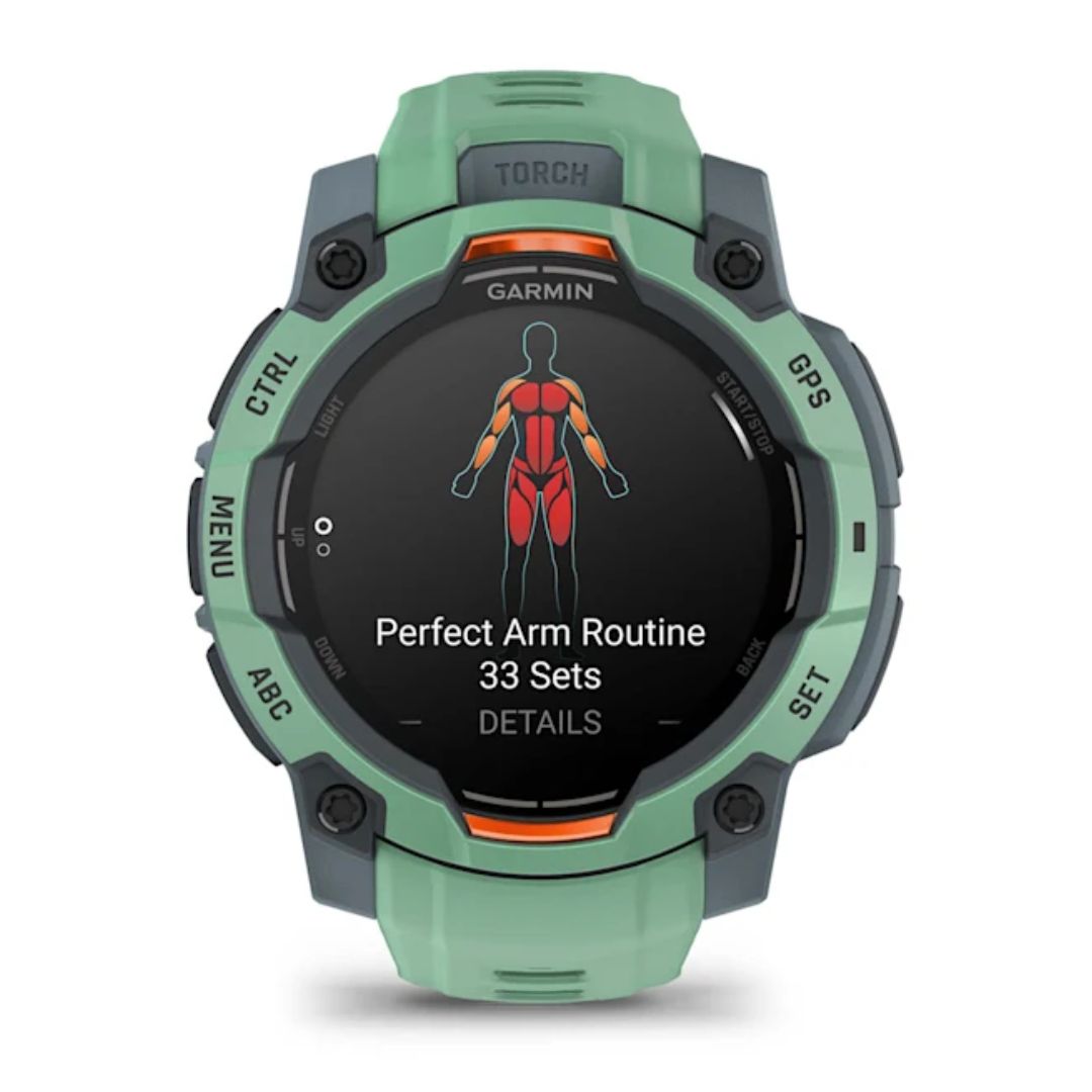 Garmin Instinct 3 AMOLED, 45mm, vedenvihreä, GPS-älykello 010-02936-01