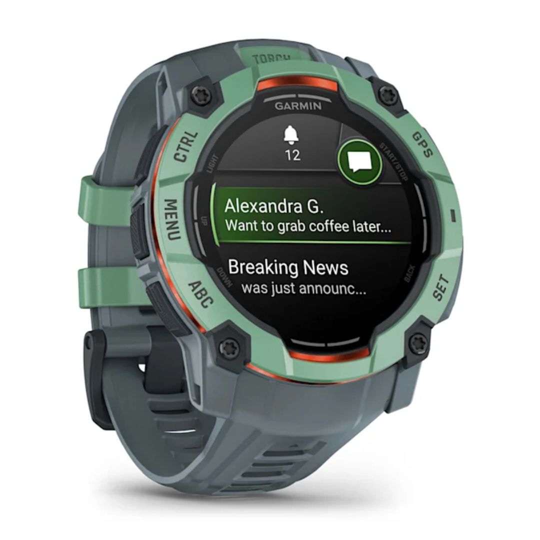 Garmin Instinct 3 AMOLED, 50mm, vedenvihreä ja harmaa, GPS-älykello 010-03020-01