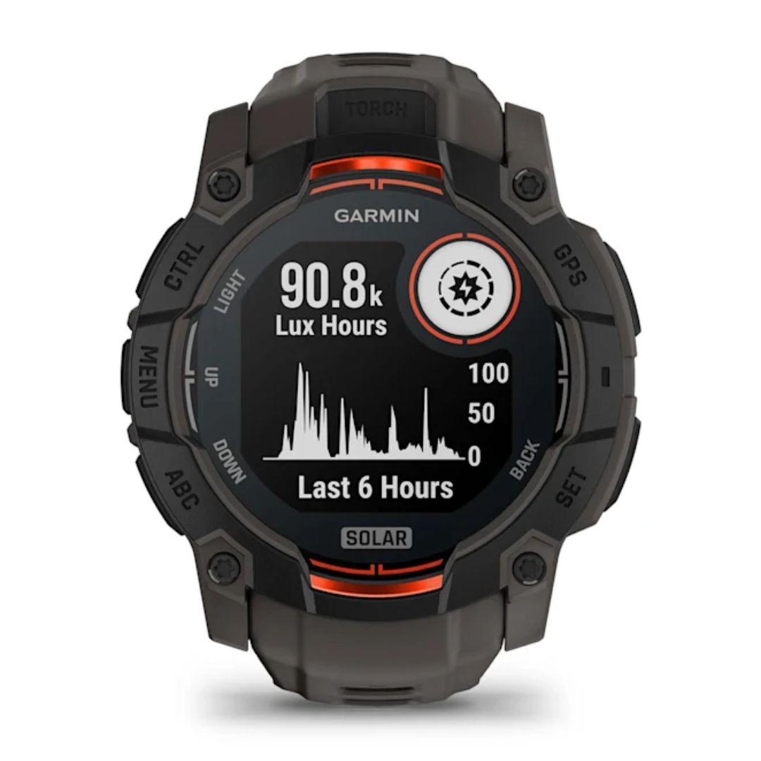 Garmin Instinct 3 Solar, 50mm, musta ja grafiitinharmaa, GPS-älykello 010-02935-00