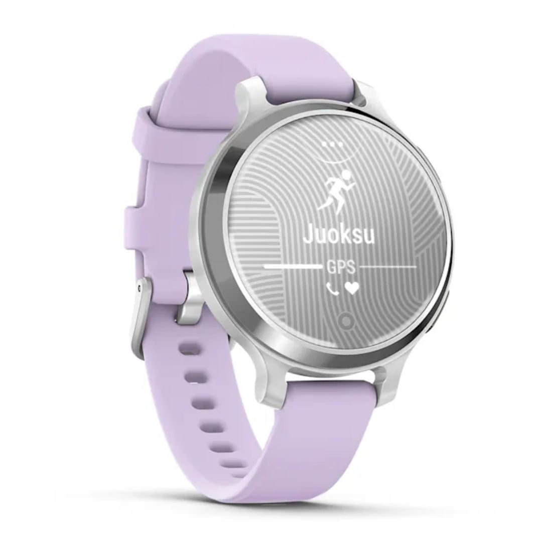 Garmin Lily 2 Active, hopea ja vaaleanvioletti silikonihihna, 010-02891-01