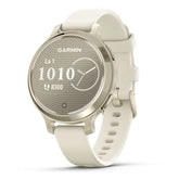 Garmin Lily 2 Active, vaalea kulta ja luunvalkoinen silikonihihna, 010-02891-00