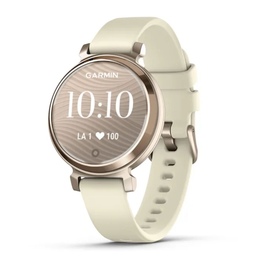Garmin Lily 2 Classic, vaalea kulta ja kookoksenvärinen silikonihihna, 010-02839-00