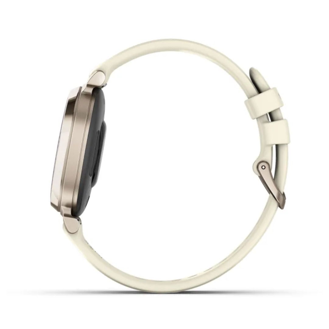 Garmin Lily 2 Classic, vaalea kulta ja kookoksenvärinen silikonihihna, 010-02839-00