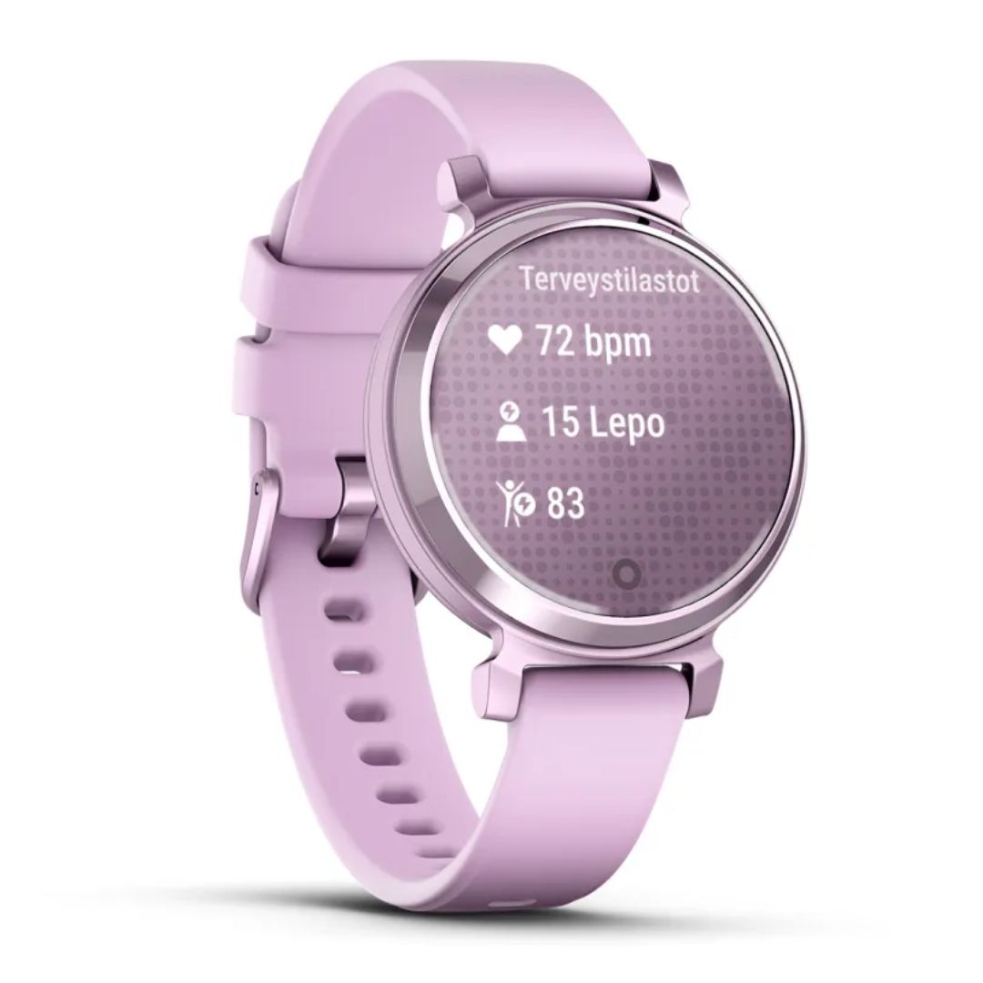 Garmin Lily 2, metallinen lila ja lilanvärinen silikonihihna, 010-02839-01