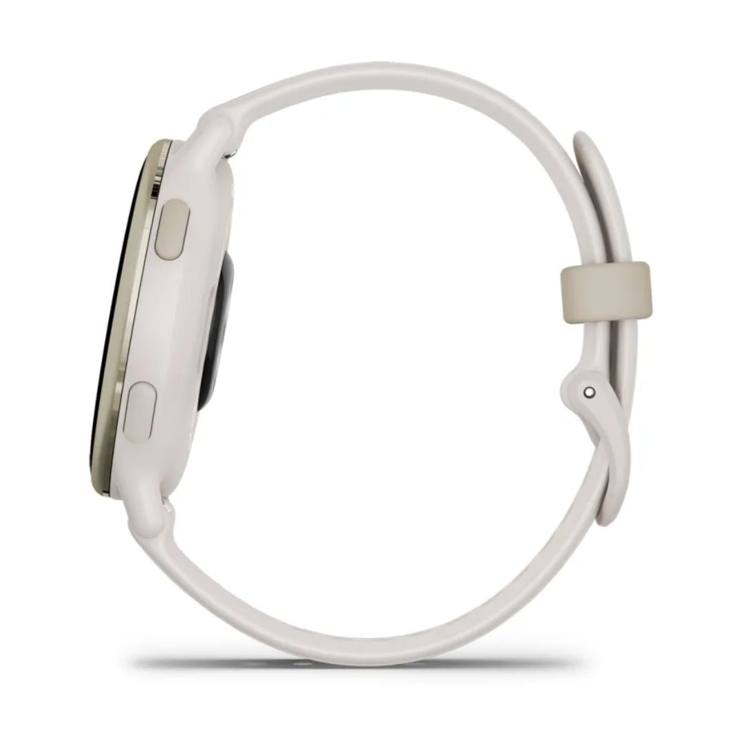 Garmin Vivoactive 5, vaalea kulta ja norsunluunvalkoinen, 42 mm, Amoled monilajiälykello 010-02862-11
