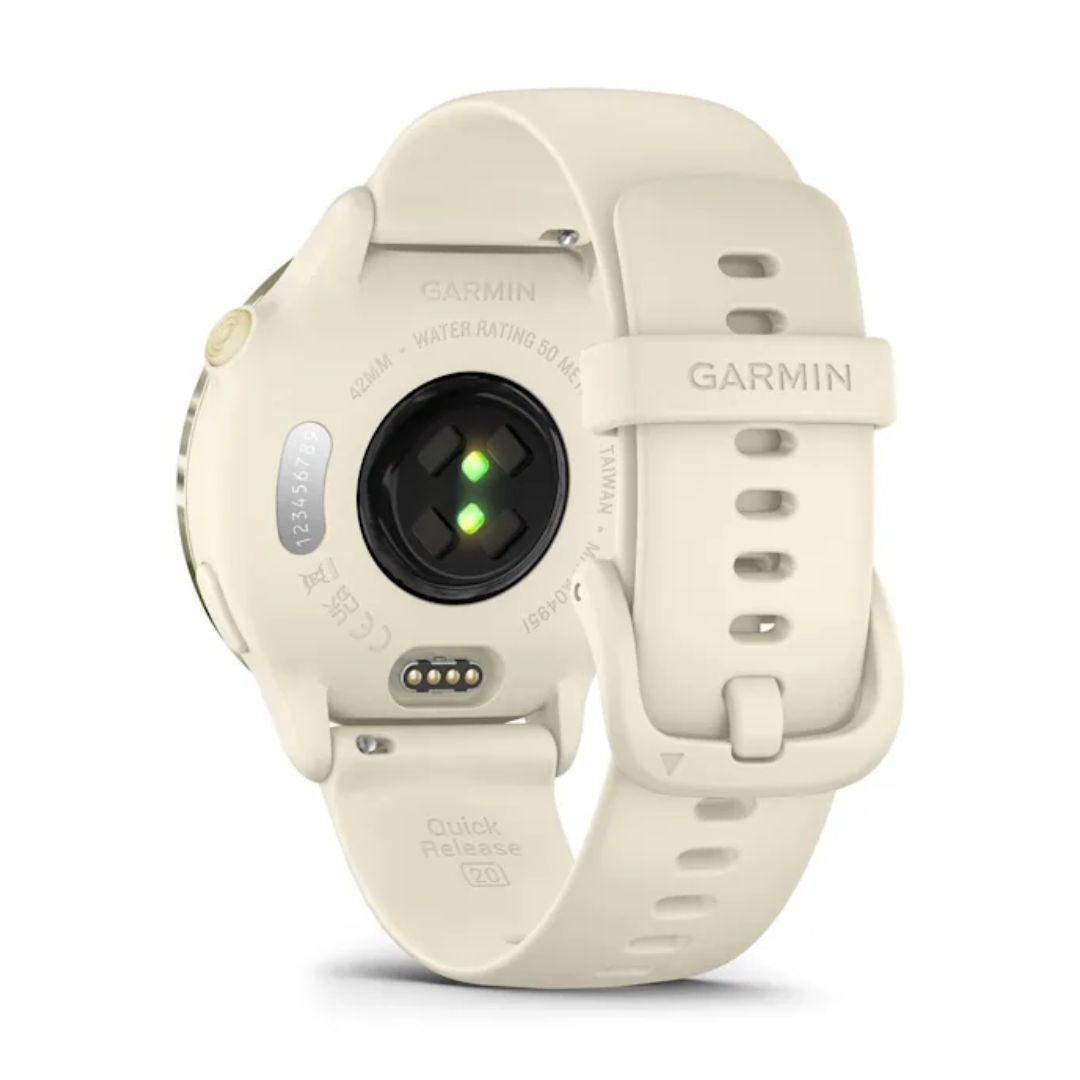 Garmin Vivoactive 6, vaalea kulta ja luunvärinen, 42 mm, Amoled monilajiälykello 010-02985-01