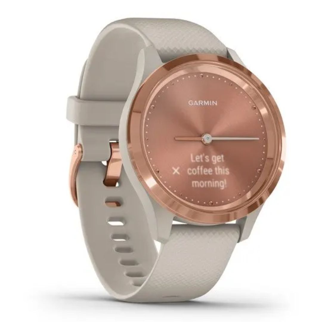Garmin Vivomove 3S, ruusukulta ja vaalea hiekka, älykello 010-02238-02