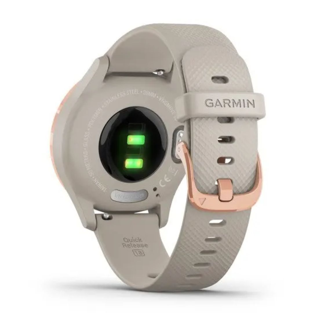Garmin Vivomove 3S, ruusukulta ja vaalea hiekka, älykello 010-02238-02