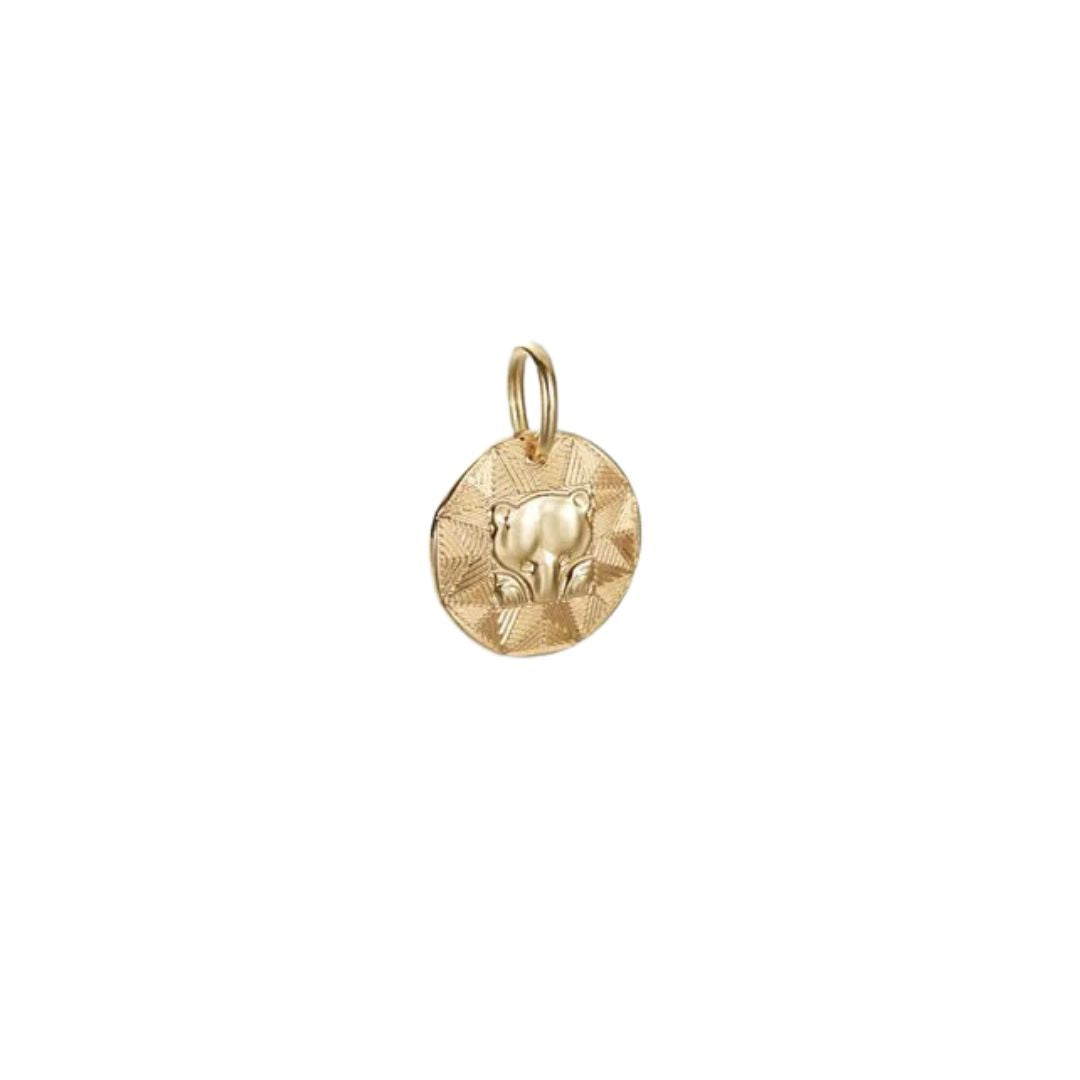 Kalevala Amuletti Pohjankarhu hela, pieni, keltakulta, Kalevala Originals
