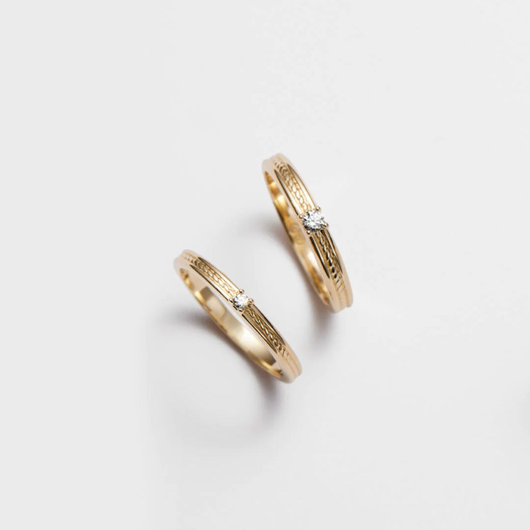 Kalevala Ikiaikainen sormus, 14K keltakultaa, 0,06ct, Kalevala Love, 141000115D