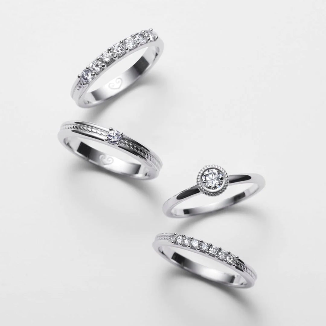 Kalevala Ikiaikainen sormus, 14K valkokultaa, 0,06ct, Kalevala Love, 541000115D