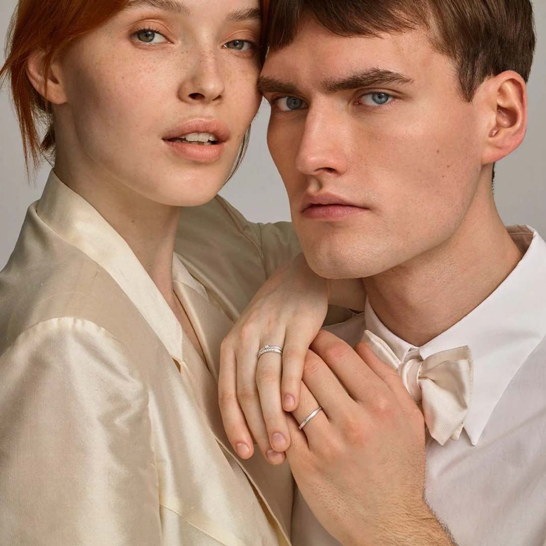 Kalevala Ikiaikainen sormus, 14K valkokultaa, 0,14ct, Kalevala Love, 541000112D