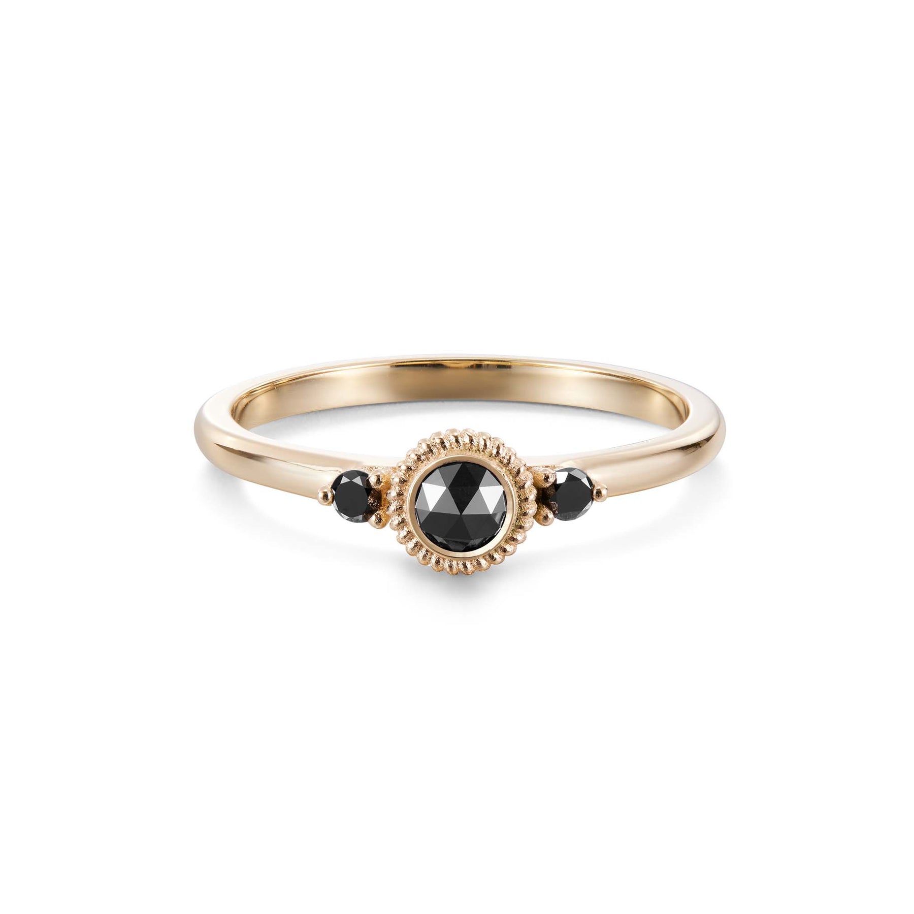 Kalevala Valittu sormus, 14K keltakultaa, mustat timantit 0,23ct, Kalevala Love, 141000003B