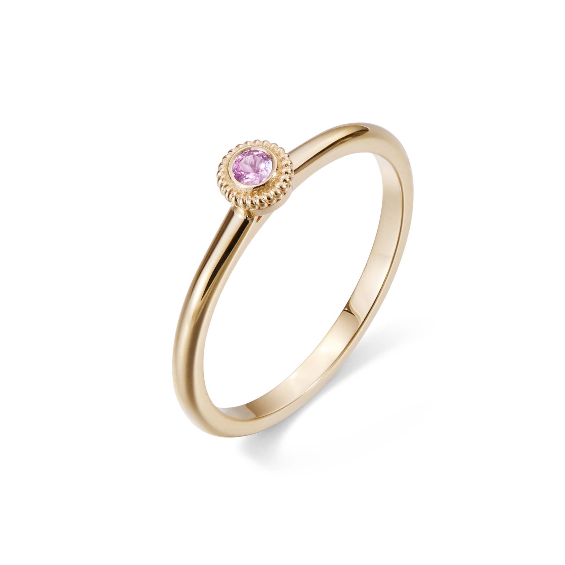 Kalevala Valittu sormus, 14K keltakultaa, pinkki safiiri, Kalevala Love, 141000001S