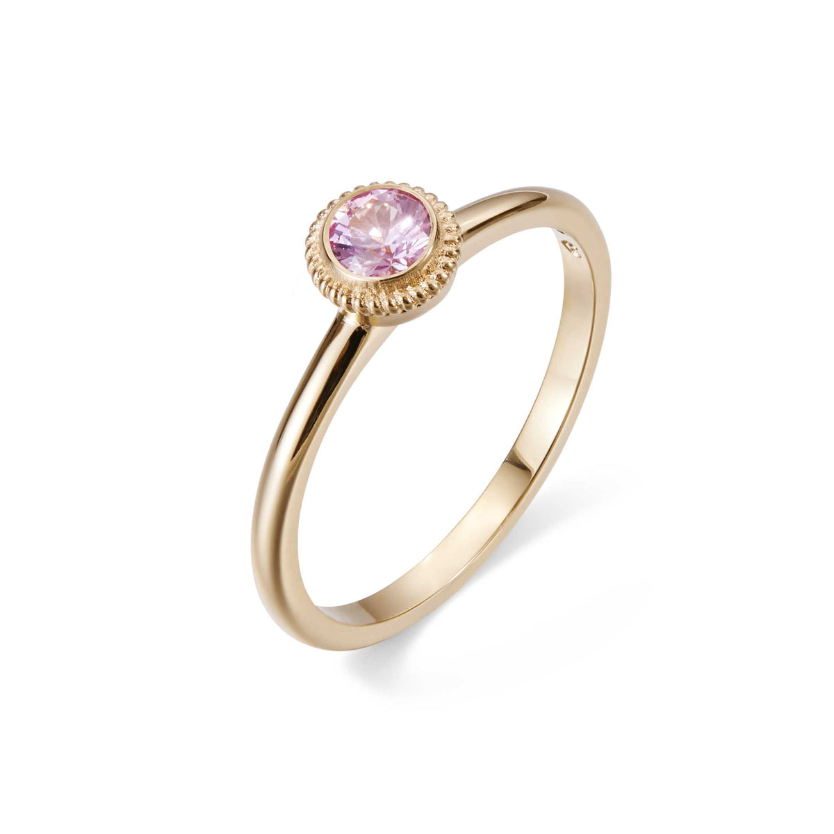 Kalevala Valittu sormus, 14K keltakultaa, pinkki safiiri, Kalevala Love, 141000002S
