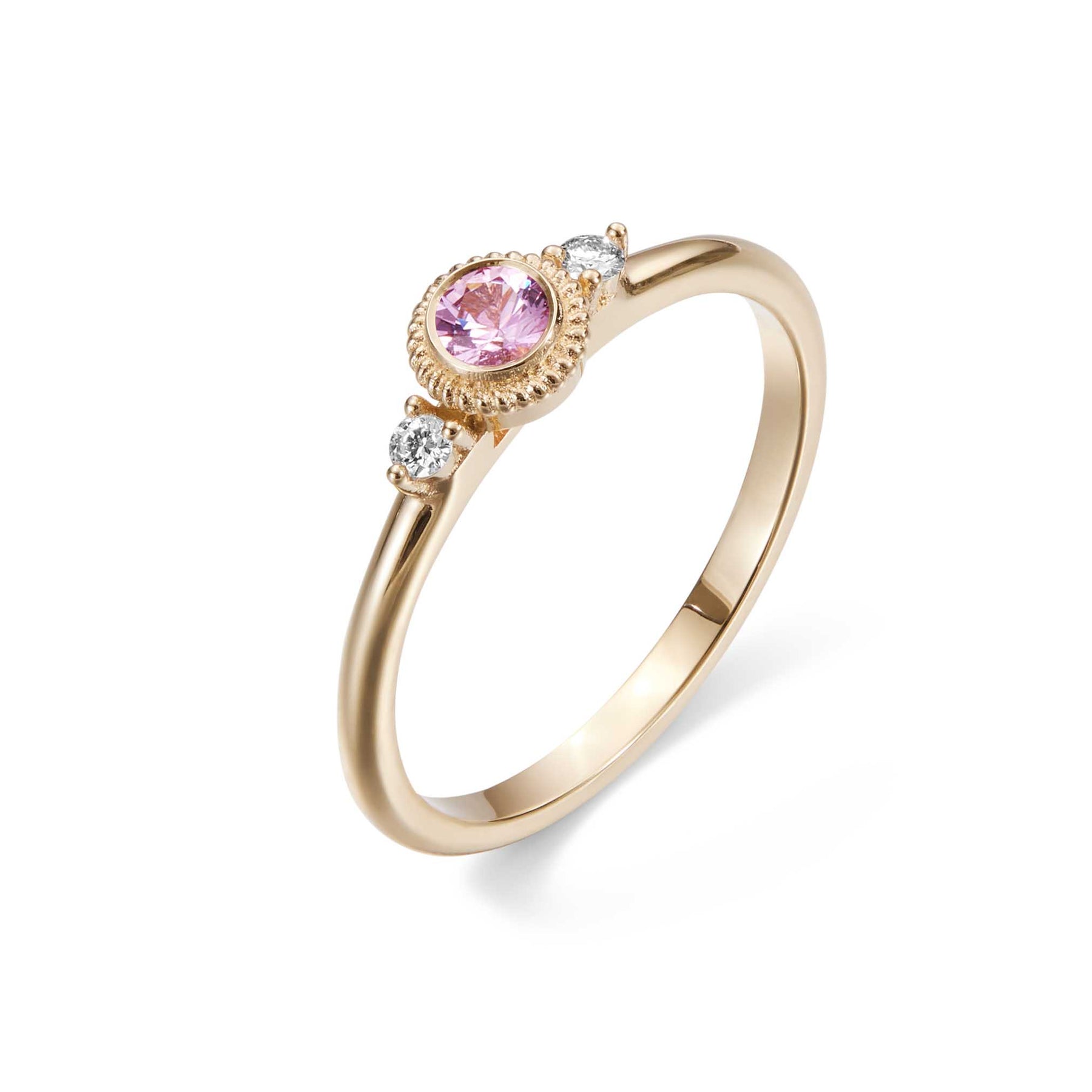 Kalevala Valittu sormus, 14K keltakultaa, safiiri ja timantit 0,06ct, Kalevala Love, 141000003P