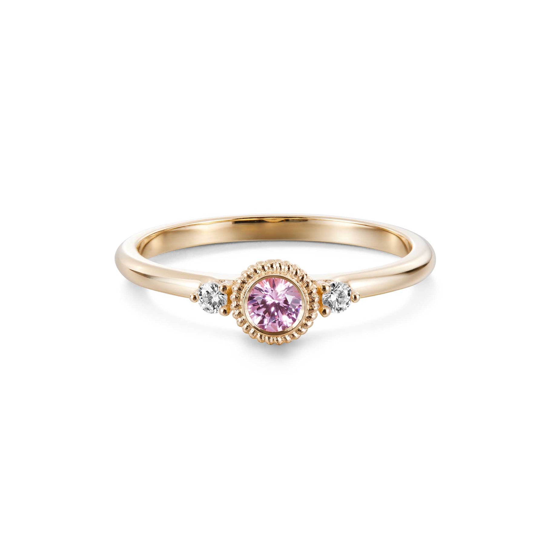 Kalevala Valittu sormus, 14K keltakultaa, safiiri ja timantit 0,06ct, Kalevala Love, 141000003P