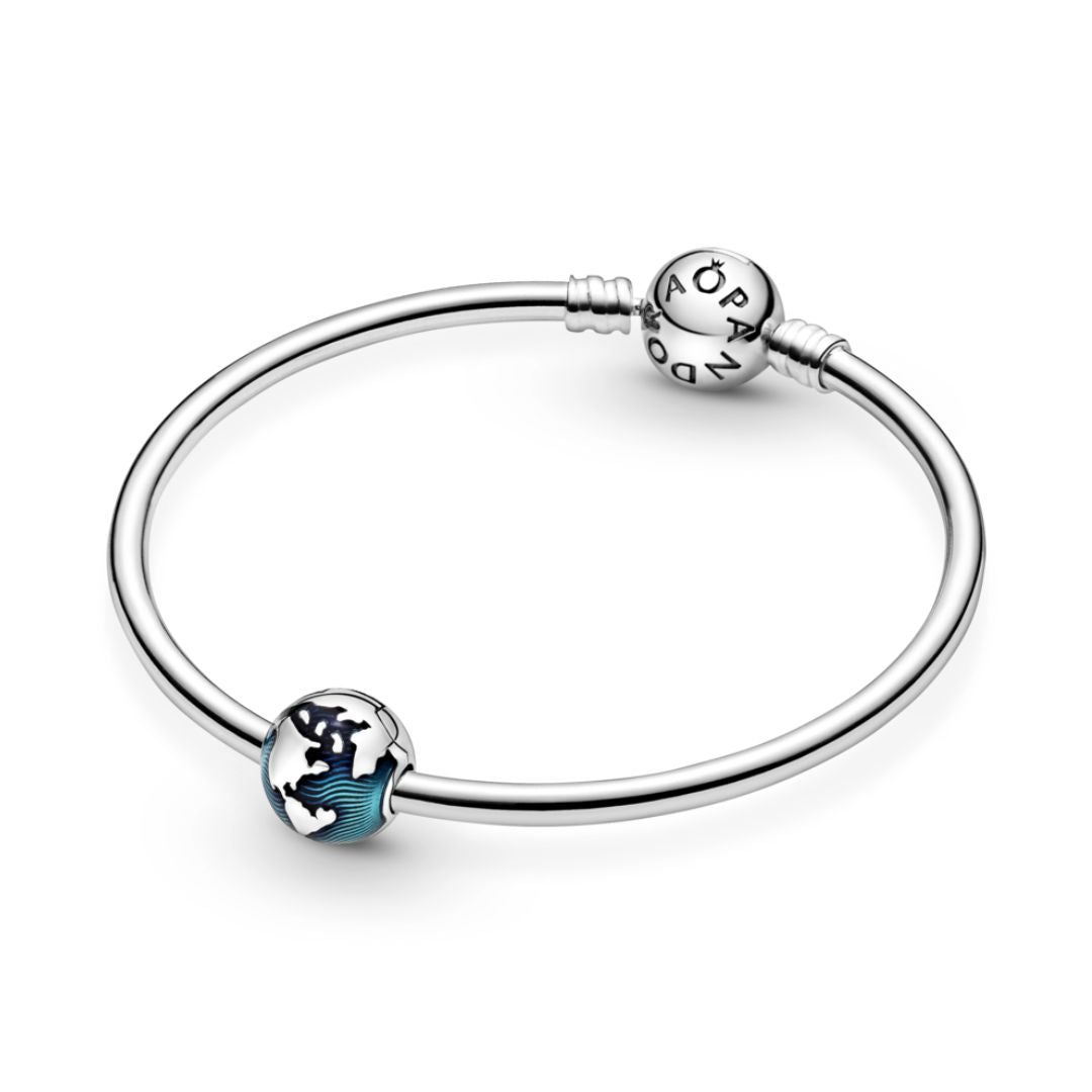 Pandora Moments Blue Globe lukkopala, hopea, 799429C01
