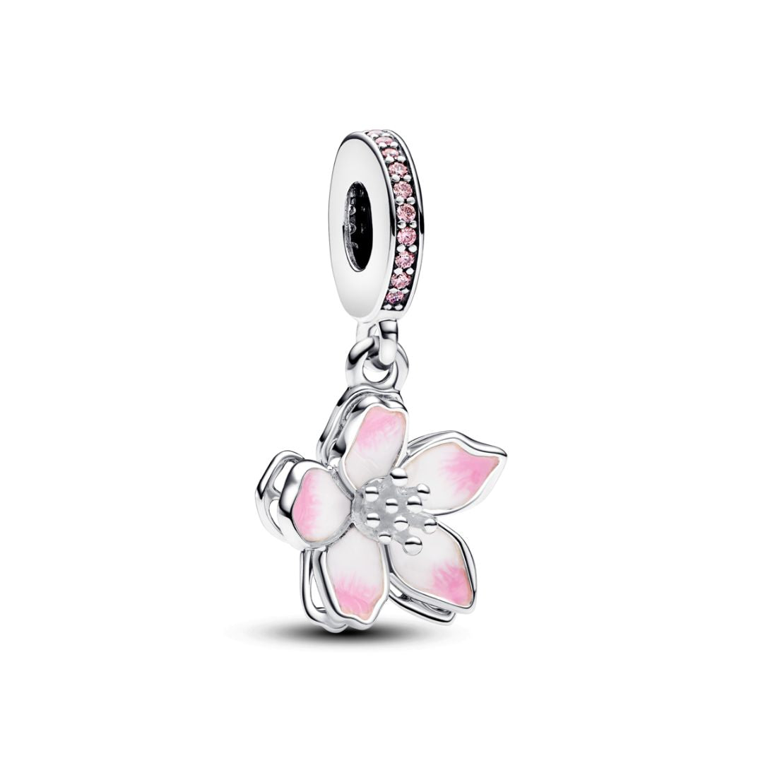 Pandora Moments Cherry Blossom Charm, Silver, 790667C01