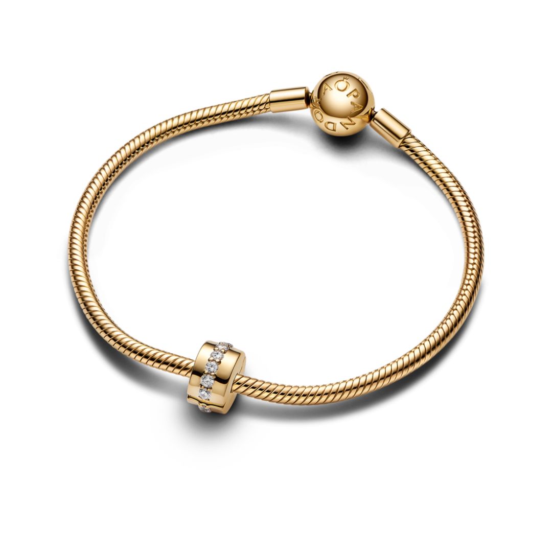 Pandora Moments Clear Sparkling lukkopala, keltakullattu, 761972C01