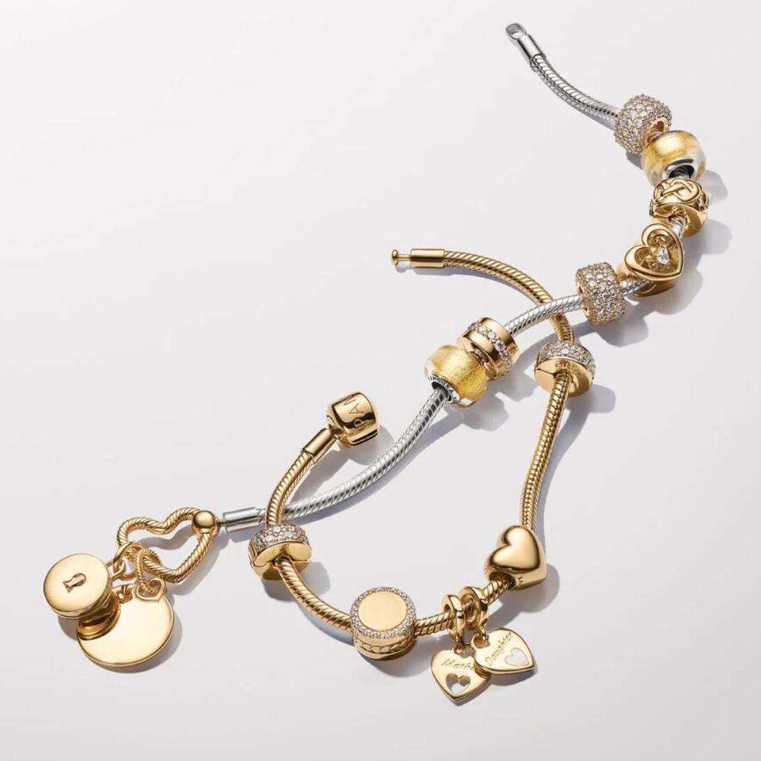 Pandora Moments Clear Sparkling lukkopala, keltakullattu, 761972C01