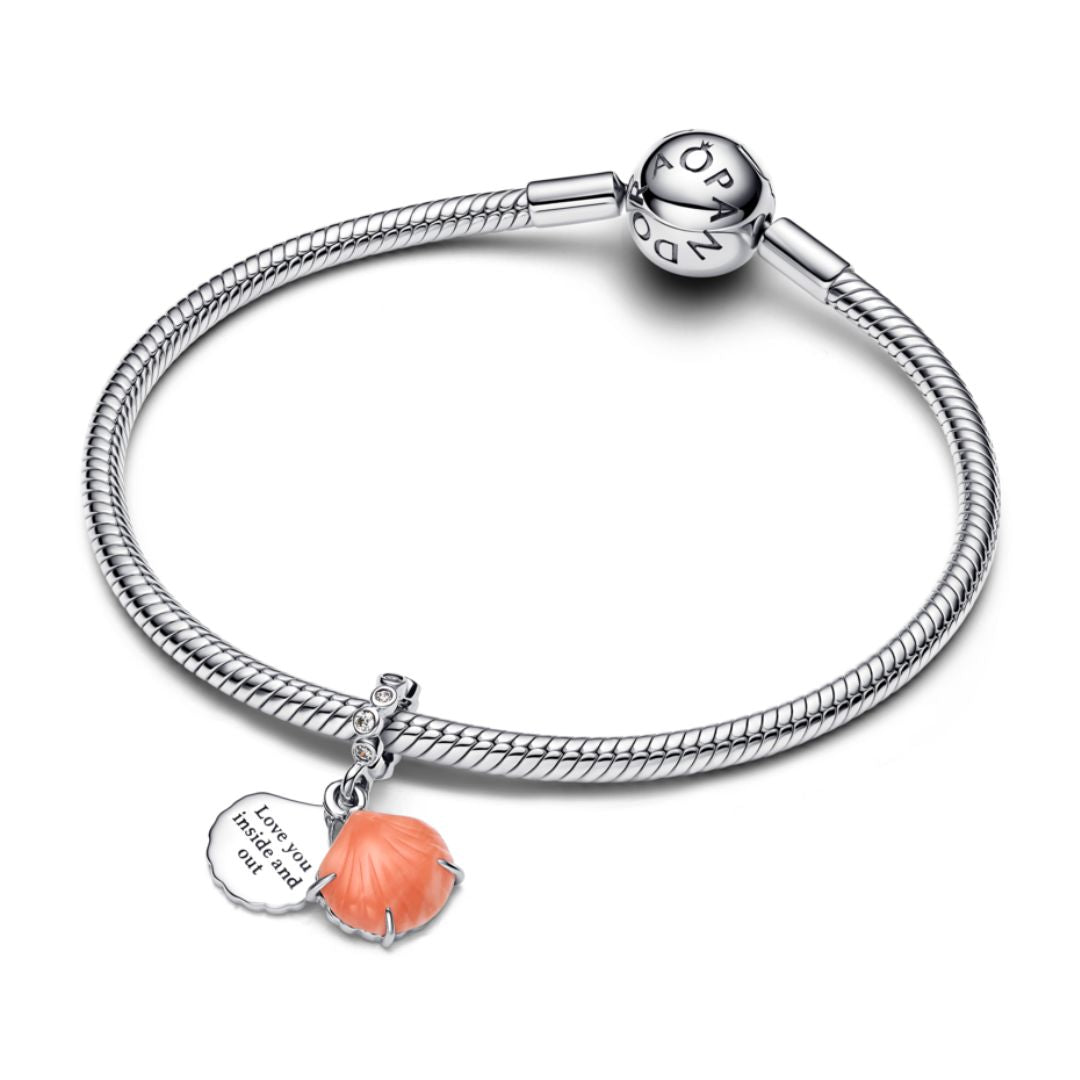 Pandora Moments Coral-coloured Shell Double hela, hopea, 793821C01