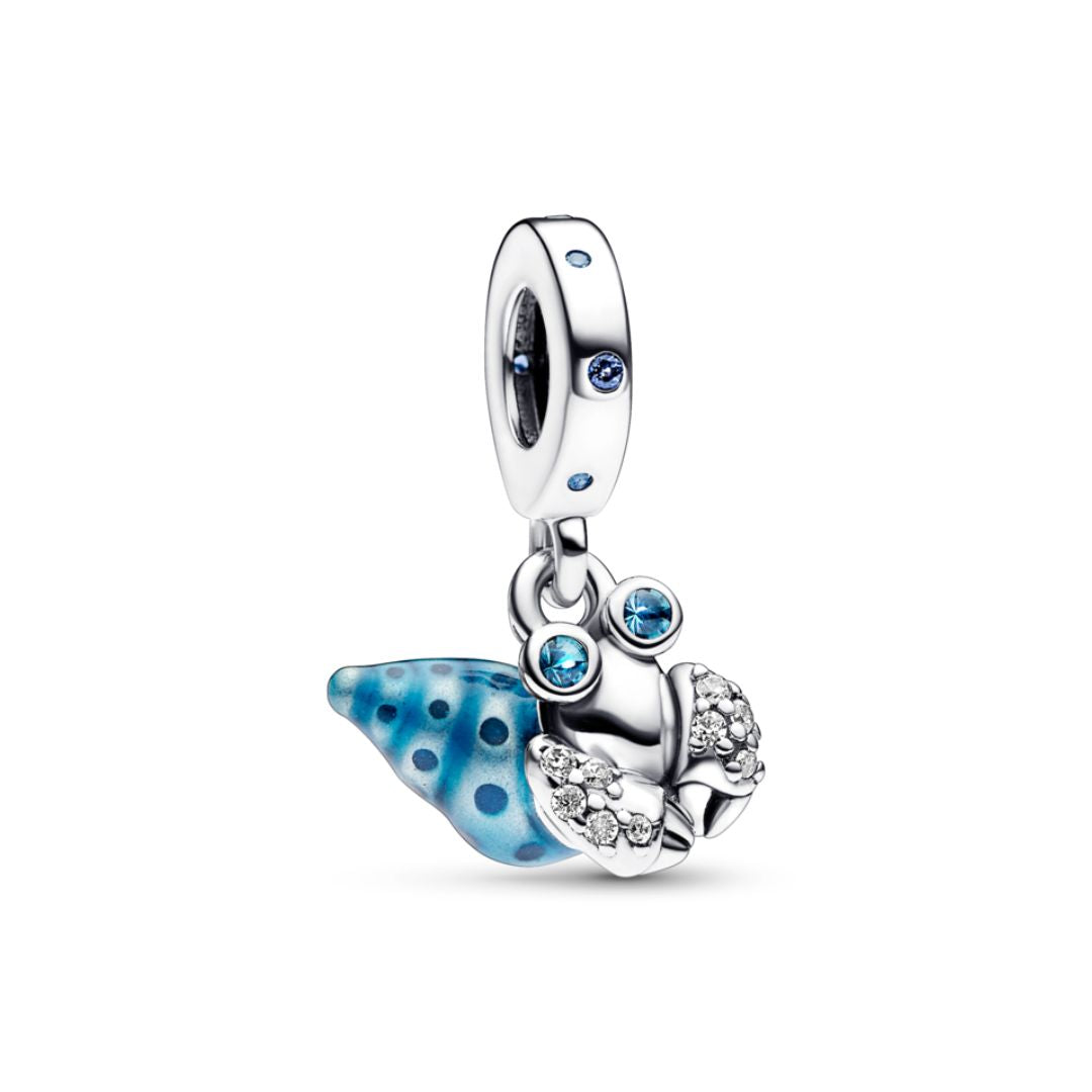 Pandora Moments Glow-in-the-dark Hermit Crab Charm, Silver, 792700C01