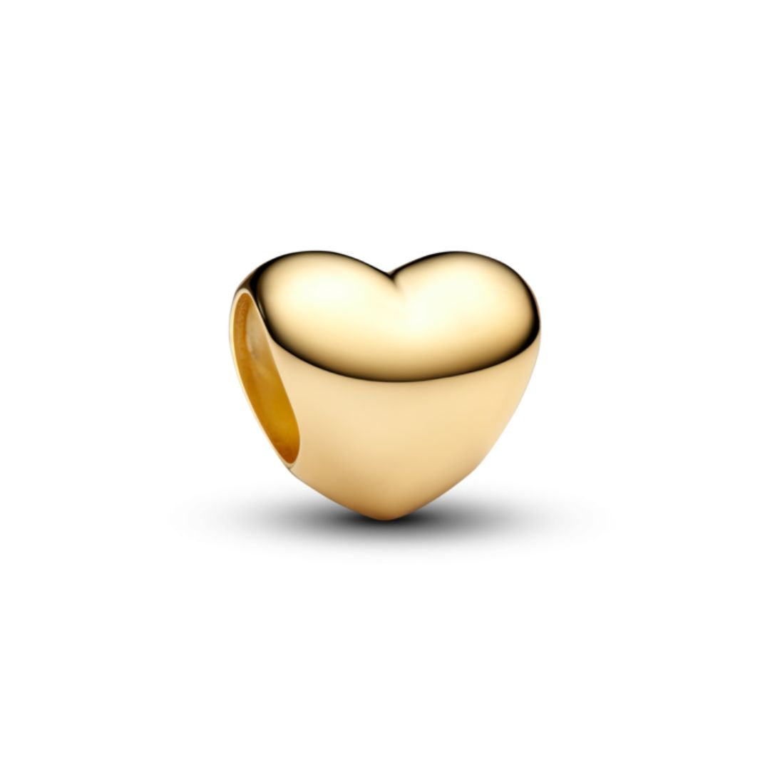 Pandora Moments Heart Mini Charm, Yellow Gold-Plated, 763998C00