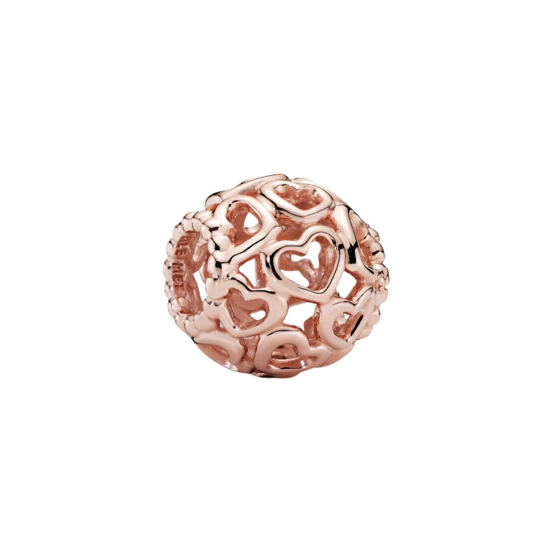 Pandora Moments Hearts All Over Charm, Rose Gold, 780964