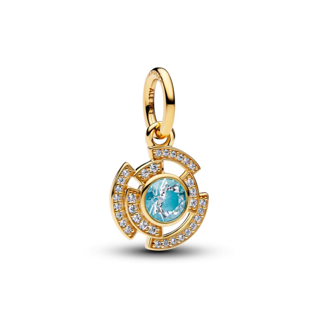 Pandora Moments Marvel Iron Man Arc Reactor Charm, Yellow Gold Plated,