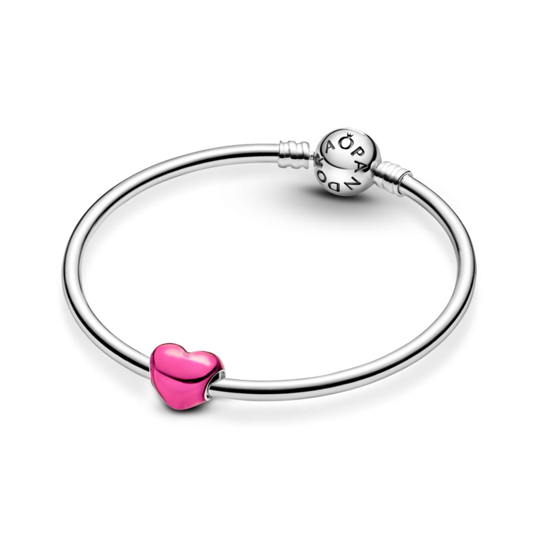 Pandora Moments Metallic Pink Heart hela, hopea, 793337C03
