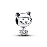 Pandora Moments Pet Cat & Bow hela, hopea, 792255C01