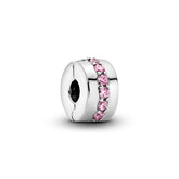 Pandora Moments Pink Sparkling Row lukkopala, hopea, 791972PCZ