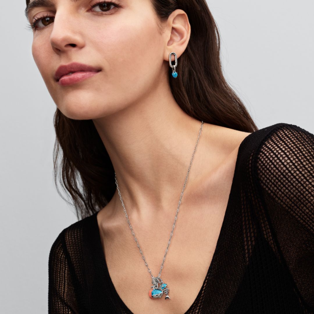 Pandora Moments Turquoise-coloured Whale hela, hopea, 793822C01